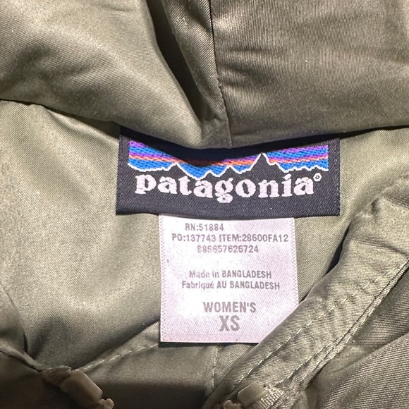 Patagonia Women's olive drab Puffer Jacket w zippers and snap buttons goosedown - Picture 5 of 14
